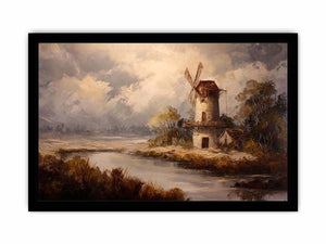 Rustic windmill landscape Canvas Print