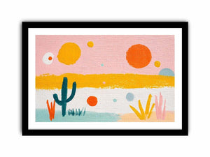 Playful abstract cactus Canvas Print