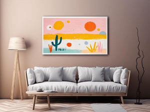 Playful abstract cactus Canvas Print