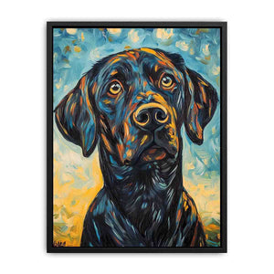 Black Labrador expressionist Canvas Print