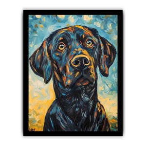 Black Labrador expressionist Canvas Print