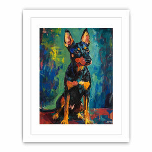 Small black dog expressionist Canvas Print