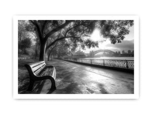 Black and white Sydney harbour