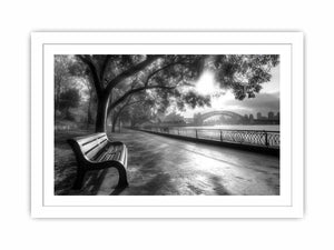 Black and white Sydney harbour
