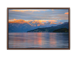 Mountain lake artwork