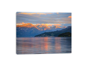 Mountain lake artwork