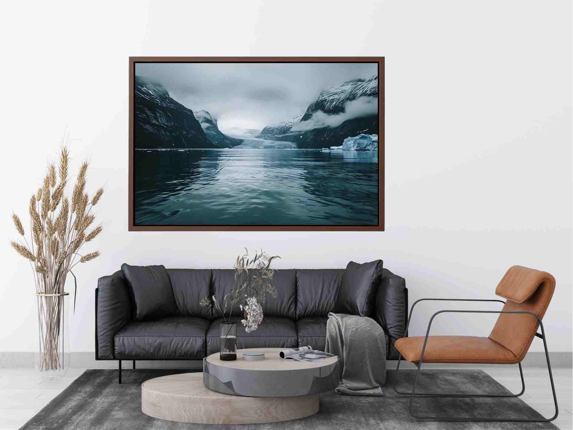 Glacier fjord artwork