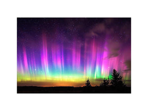 Northern lights landscape
