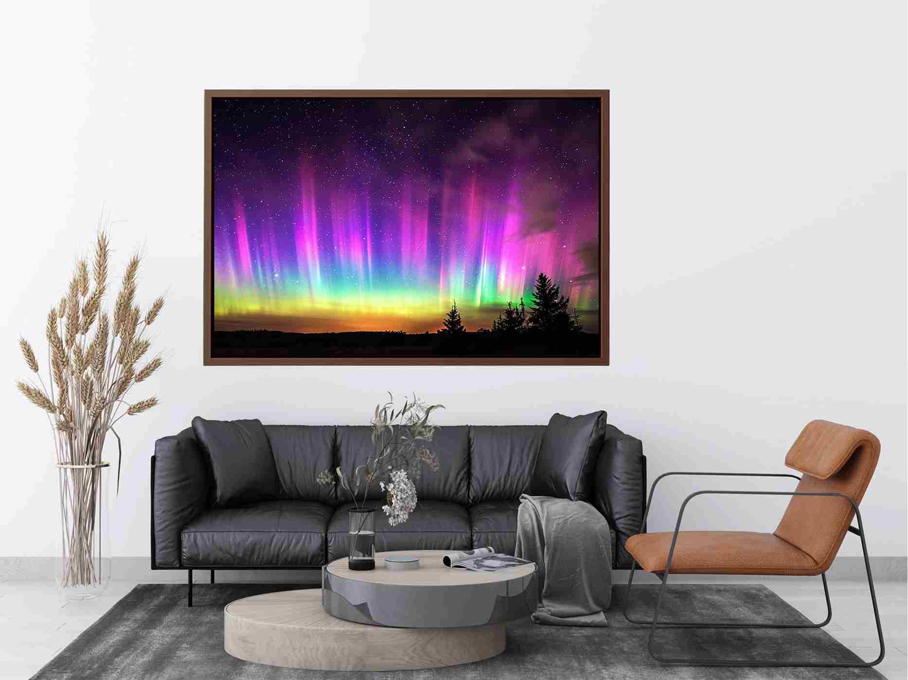 Northern lights landscape