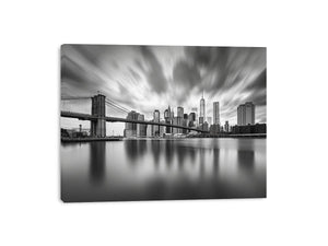 Black and white city skyline