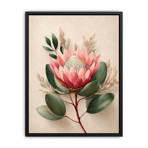 Minimalist Botanical Flower Soft Blush Petals – Floral Canvas Print Canvas