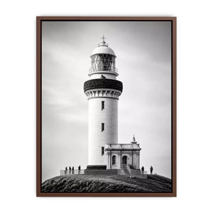 minimal black and white lighthouse architecture wall art canvas