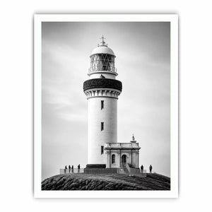 minimal black and white lighthouse architecture wall art canvas