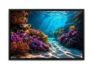 underwater coral reef ocean Canvas Print canvas serene coastal marine landscape