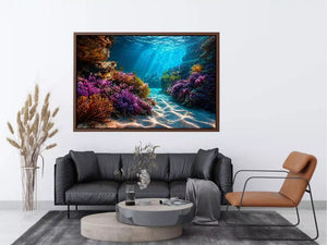 underwater coral reef ocean Canvas Print canvas serene coastal marine landscape