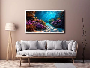 underwater coral reef ocean Canvas Print canvas serene coastal marine landscape