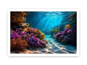 underwater coral reef ocean Canvas Print canvas serene coastal marine landscape