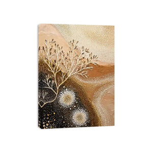 neutral abstract botanical Canvas Print canvas beige earthy minimal modern decor