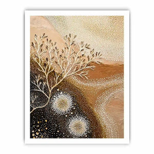 neutral abstract botanical Canvas Print canvas beige earthy minimal modern decor