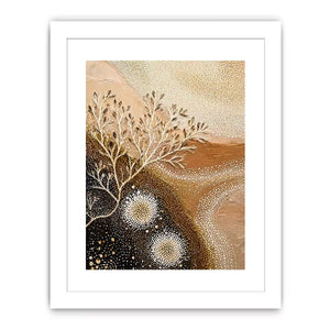 neutral abstract botanical Canvas Print canvas beige earthy minimal modern decor