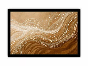 abstract wave dot Canvas Print canvas neutral beige modern minimal decor