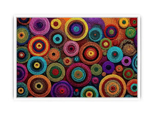 Colorful abstract dot pattern circles Canvas Print, modern geometric canvas decor