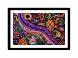 colorful abstract dot galaxy painting, vibrant cosmic dot Canvas Print, modern abstract colorful Canvas Print, galaxy inspired dot artwork