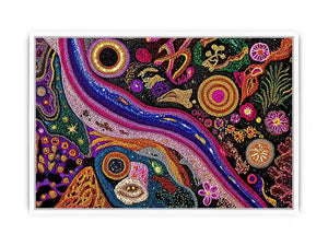 colorful abstract dot galaxy painting, vibrant cosmic dot Canvas Print, modern abstract colorful Canvas Print, galaxy inspired dot artwork