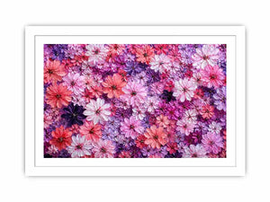 Abstract pink and purple floral blossoms textured painting pattern soft pastel flower Canvas Print
