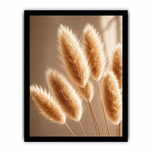 Minimal pampas grass in warm neutral tones soft beige botanical Canvas Print