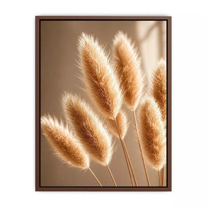 Minimal pampas grass in warm neutral tones soft beige botanical Canvas Print