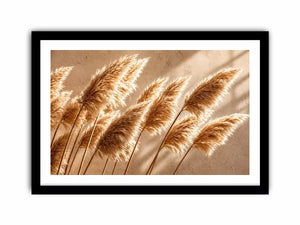 Warm neutral pampas grass Canvas Print soft beige botanical minimal decor