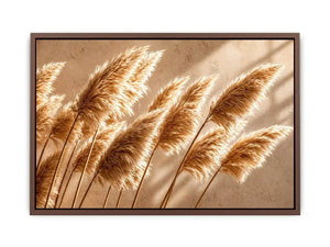Warm neutral pampas grass Canvas Print soft beige botanical minimal decor