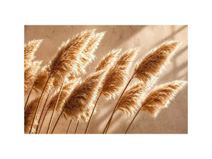 Warm neutral pampas grass Canvas Print soft beige botanical minimal decor