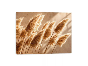 Warm neutral pampas grass Canvas Print soft beige botanical minimal decor