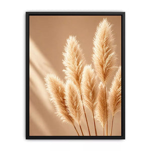 Minimal beige pampas grass Canvas Print soft neutral botanical aesthetic decor