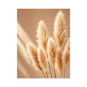 Minimal beige pampas grass Canvas Print soft neutral botanical aesthetic decor
