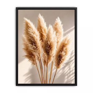 pampas grass Canvas Print neutral, boho pampas grass canvas, minimalist beige botanical artwork, soft neutral decor Canvas Print
