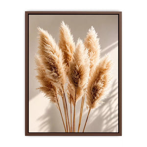pampas grass Canvas Print neutral, boho pampas grass canvas, minimalist beige botanical artwork, soft neutral decor Canvas Print