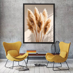 pampas grass Canvas Print neutral, boho pampas grass canvas, minimalist beige botanical artwork, soft neutral decor Canvas Print
