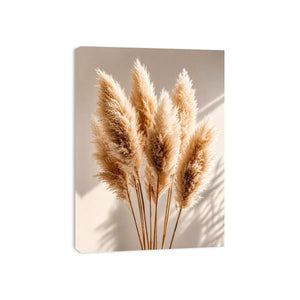 pampas grass Canvas Print neutral, boho pampas grass canvas, minimalist beige botanical artwork, soft neutral decor Canvas Print