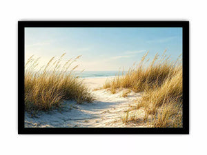 coastal dunes beach path landscape Canvas Print soft neutral ocean canvas decor