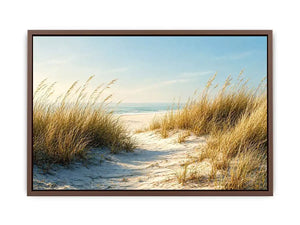 coastal dunes beach path landscape Canvas Print soft neutral ocean canvas decor