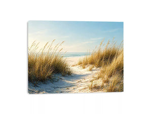 coastal dunes beach path landscape Canvas Print soft neutral ocean canvas decor