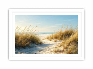 coastal dunes beach path landscape Canvas Print soft neutral ocean canvas decor