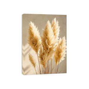 pampas grass Canvas Print neutral decor, minimalist boho pampas canvas, beige botanical Canvas Print print, soft pampas grass decor, neutral aesthetic plant artwork