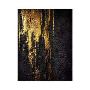 abstract gold texture wall art, black gold modern canvas print, luxury textured abstract artwork, metallic gold wall decor, bold abstract texture painting