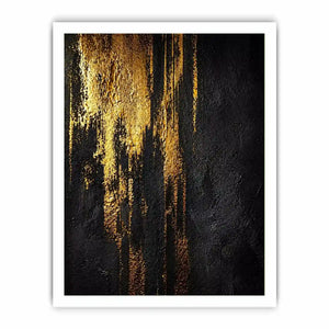 abstract gold texture wall art, black gold modern canvas print, luxury textured abstract artwork, metallic gold wall decor, bold abstract texture painting