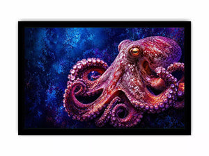 octopus Canvas Print modern ocean canvas, vibrant octopus painting detailed texture artwork, marine life canvas bold sea creature decor, underwater octopus artwork premium design