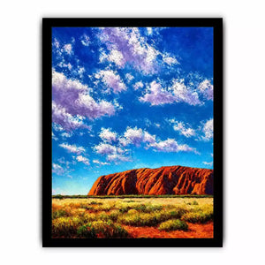 desert rock mountain landscape colorful sky canvas Canvas Print